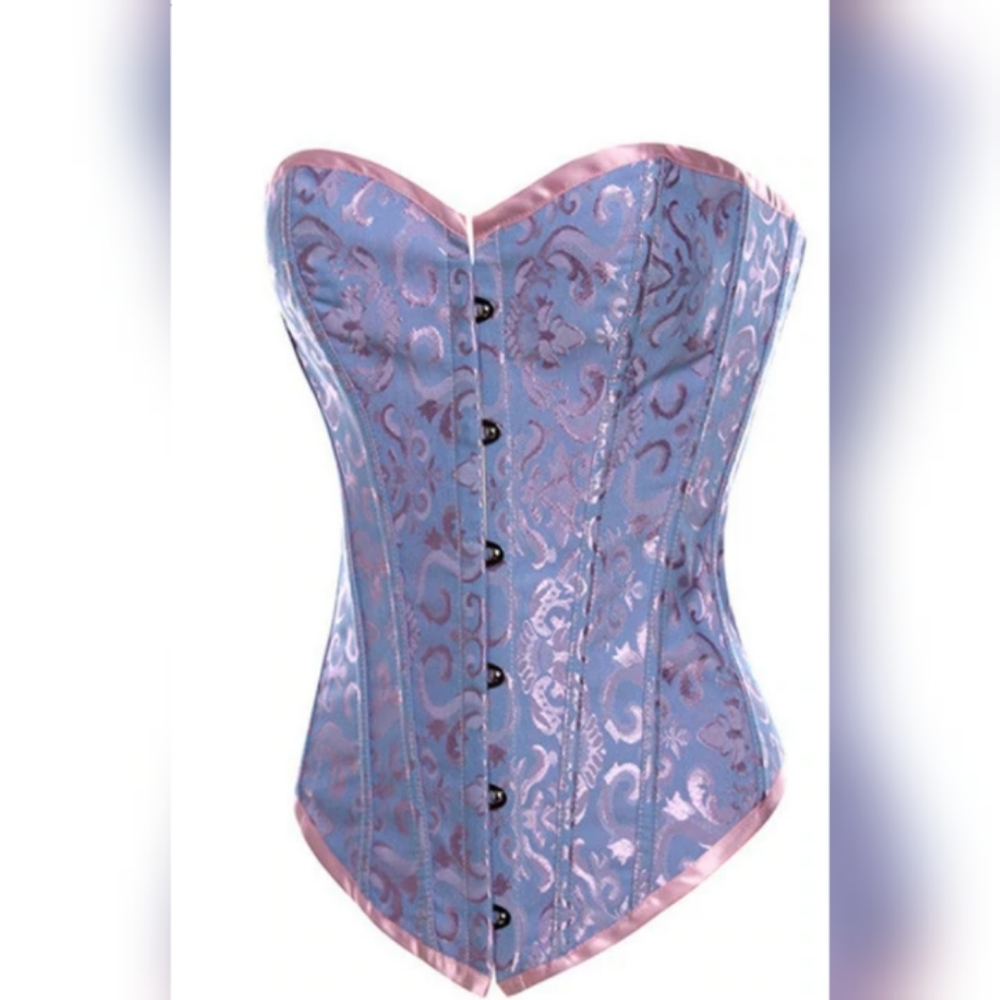 Blue and Pink Floral Corset NEW
